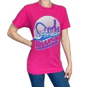 Vintage Branson Missouri Pink Carnival Bumper Car Roller Coaster Graphic Tee